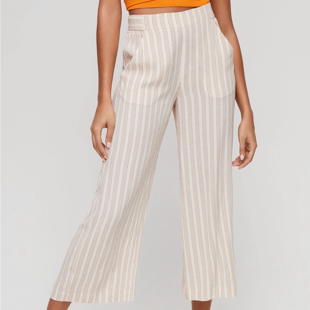 Wilfred Faun Pant Almond/Birch Striped Small - Picture 1 of 7
